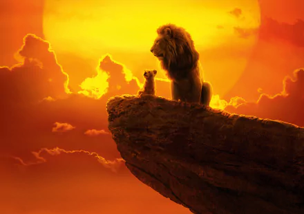 Simba Mufasa (The Lion King) lion movie The Lion King (2019) HD Desktop Wallpaper | Background Image