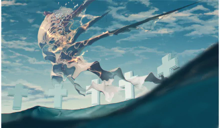 cross Anime Original HD Desktop Wallpaper | Background Image