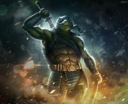 Leonardo (TMNT) Comic Teenage Mutant Ninja Turtles HD Desktop Wallpaper | Background Image
