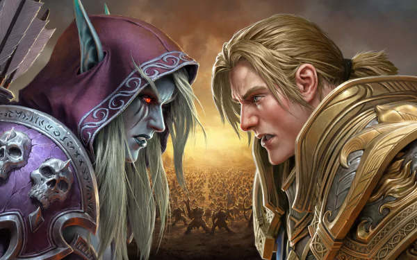 Anduin Wrynn Sylvanas Windrunner World of Warcraft video game World of Warcraft: Battle for Azeroth HD Desktop Wallpaper | Background Image