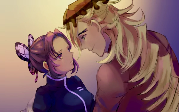 Shinobu Kochou Doma (Demon Slayer: Kimetsu no Yaiba) Anime Demon Slayer: Kimetsu no Yaiba HD Desktop Wallpaper | Background Image