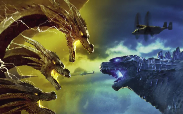 King Ghidorah Godzilla movie Godzilla: King of the Monsters HD Desktop Wallpaper | Background Image