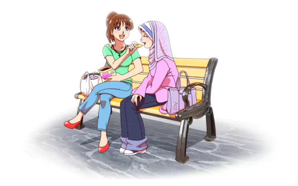 hijab Anime Original HD Desktop Wallpaper | Background Image