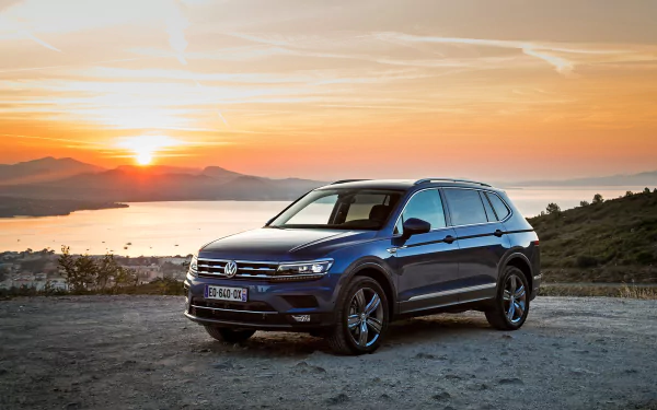 compact car SUV car Volkswagen vehicle Volkswagen Tiguan Allspace HD Desktop Wallpaper | Background Image