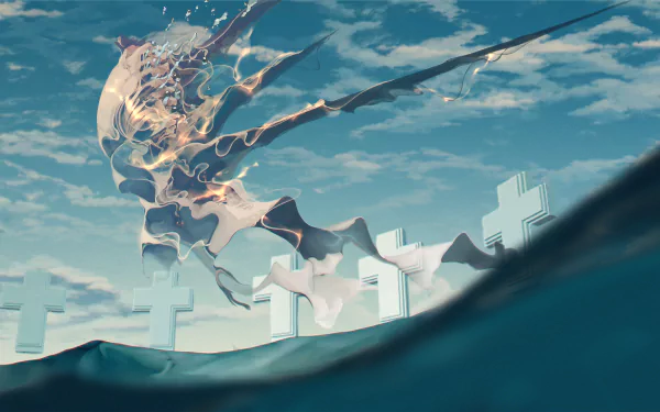 cross Anime Original HD Desktop Wallpaper | Background Image