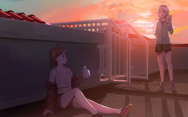 Chika Takami You Watanabe Anime Love Live! Sunshine!! HD Desktop Wallpaper | Background Image