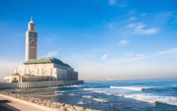 building Morocco religious mosque HD Desktop Wallpaper | Background Image