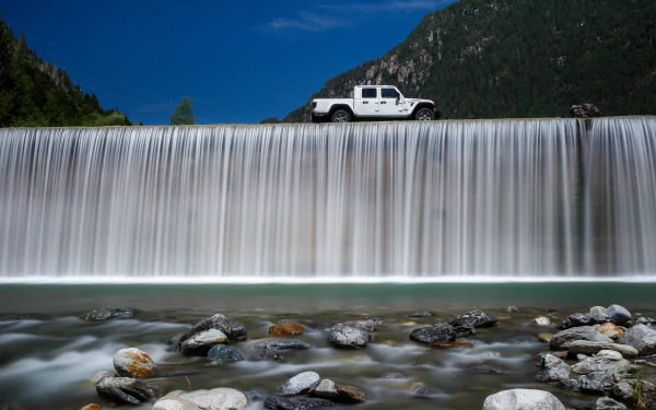 white car car Jeep vehicle Jeep Gladiator HD Desktop Wallpaper | Background Image