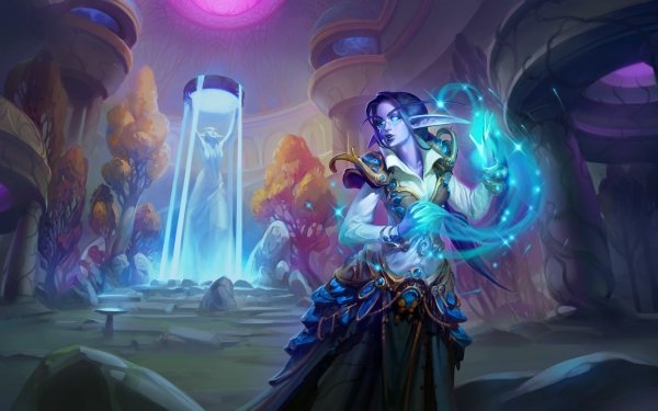 Video Game Hearthstone: Heroes of Warcraft Warcraft Elf Sorceress Magic HD Wallpaper | Background Image