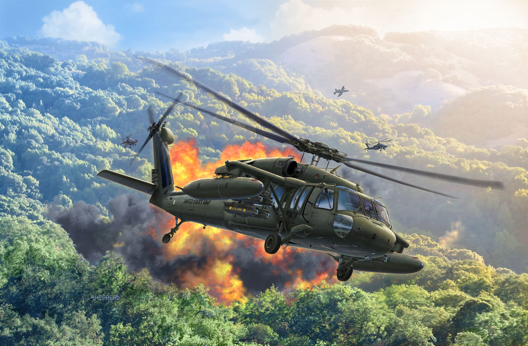 Wallpaper Helicopter Black Hawk Us Army 4k Military 17768