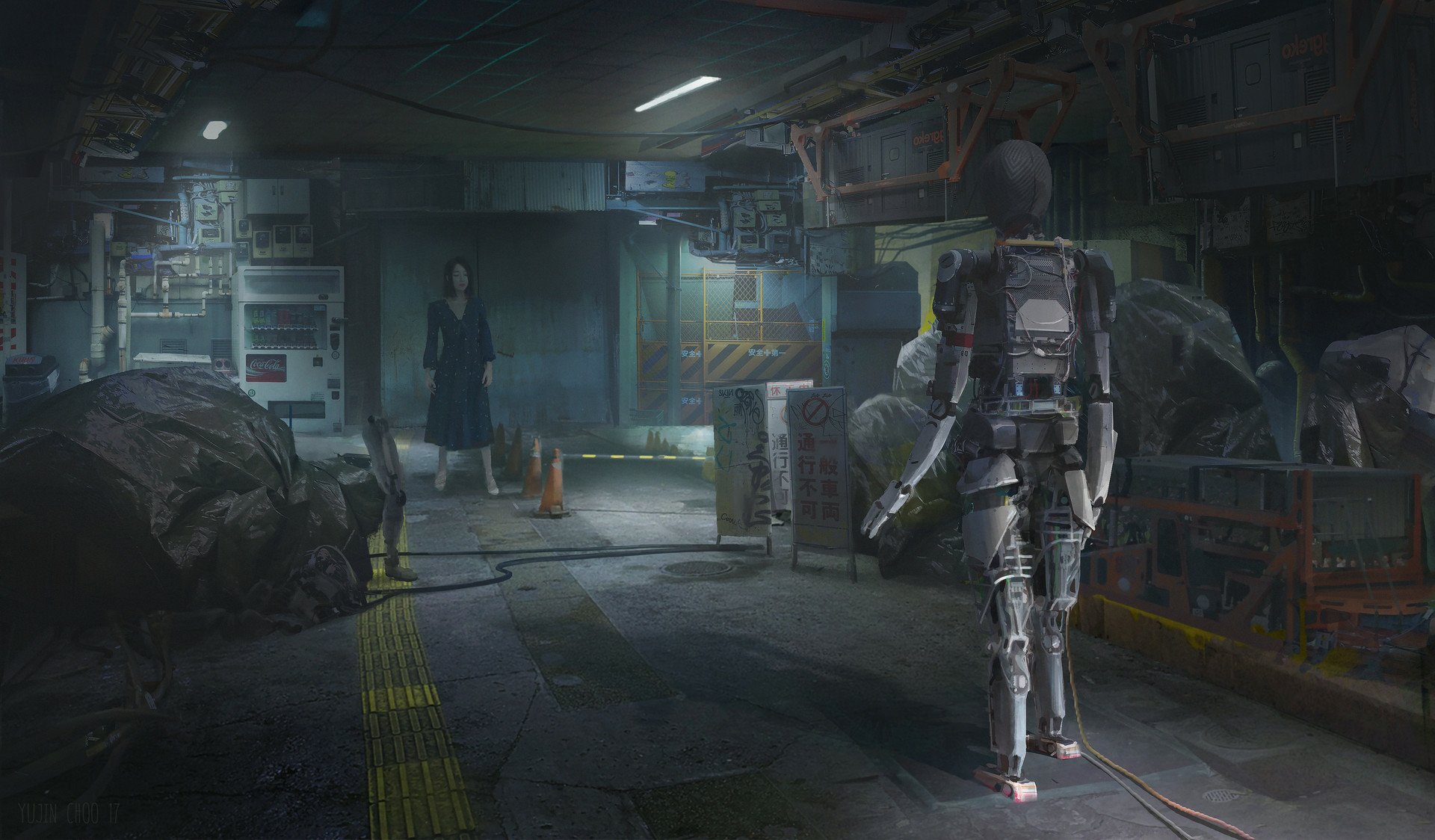 Download Futuristic Sci Fi Robot HD Wallpaper by Yujin Choo