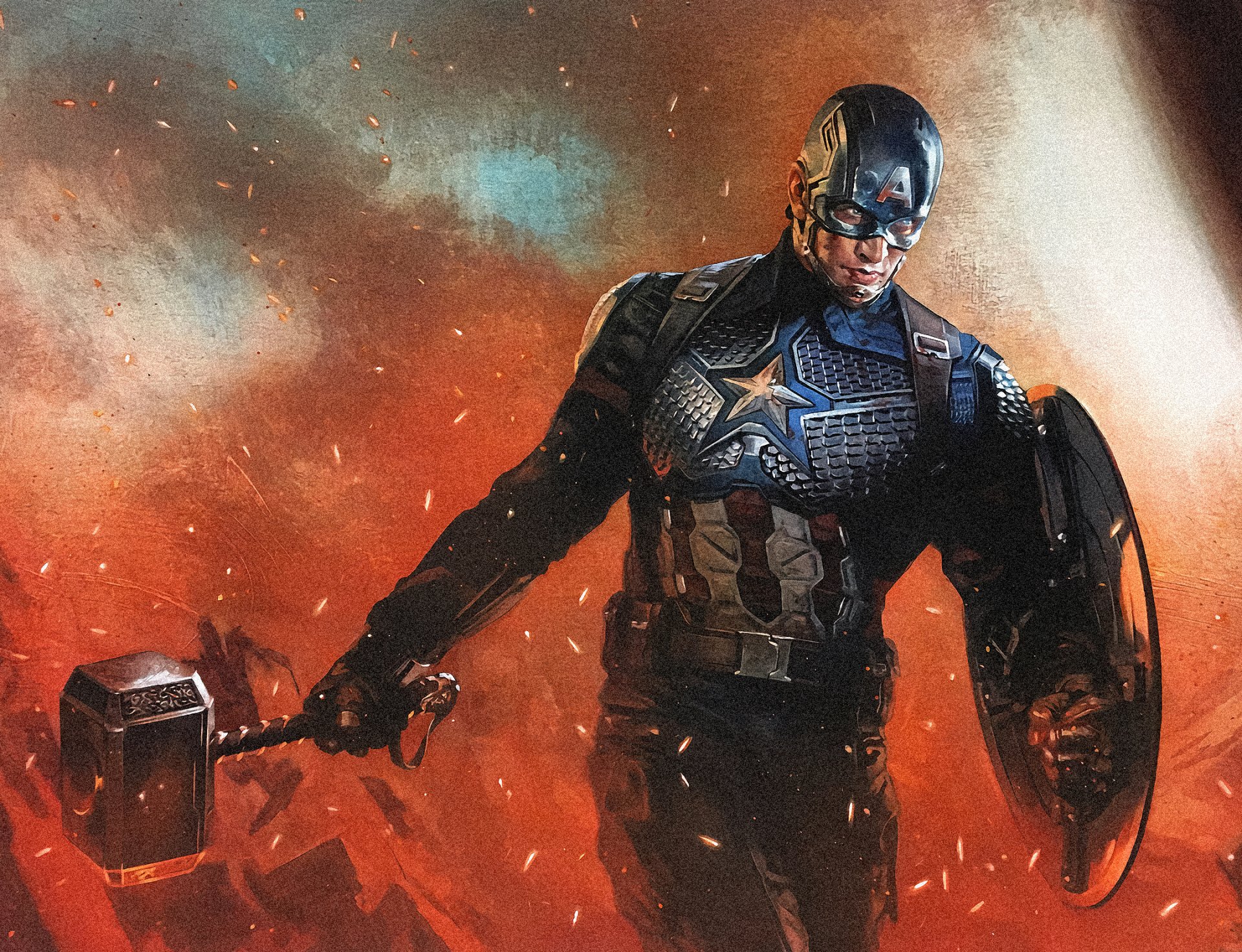 Captain America Mjolnir HD Wallpaper | Background Image | 2160x1656