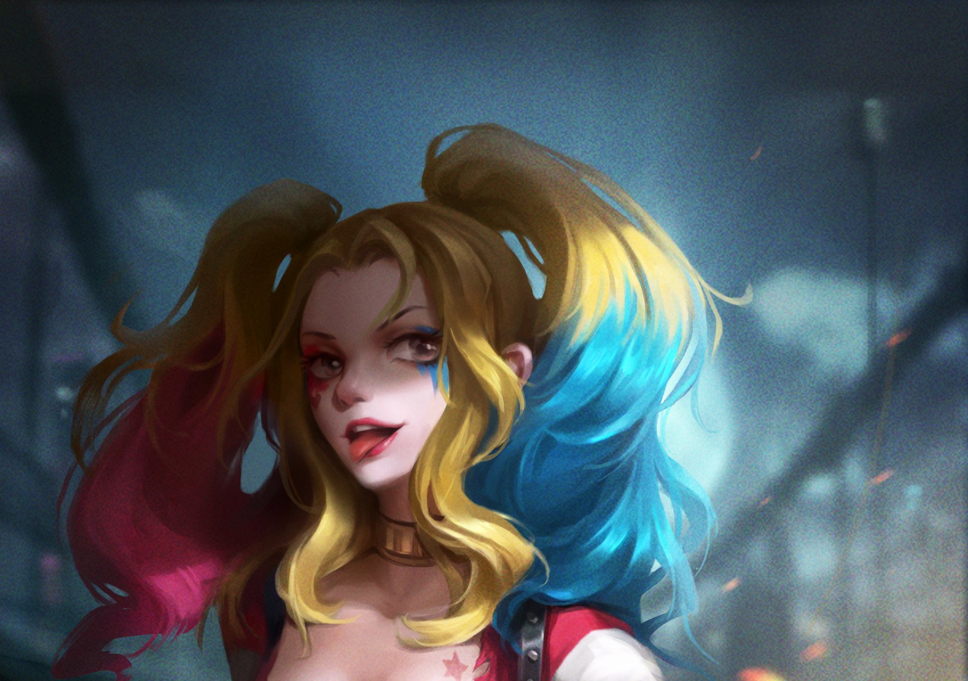 Download Blonde DC Comics Twintails Comic Harley Quinn HD Wallpaper by Lu Yao