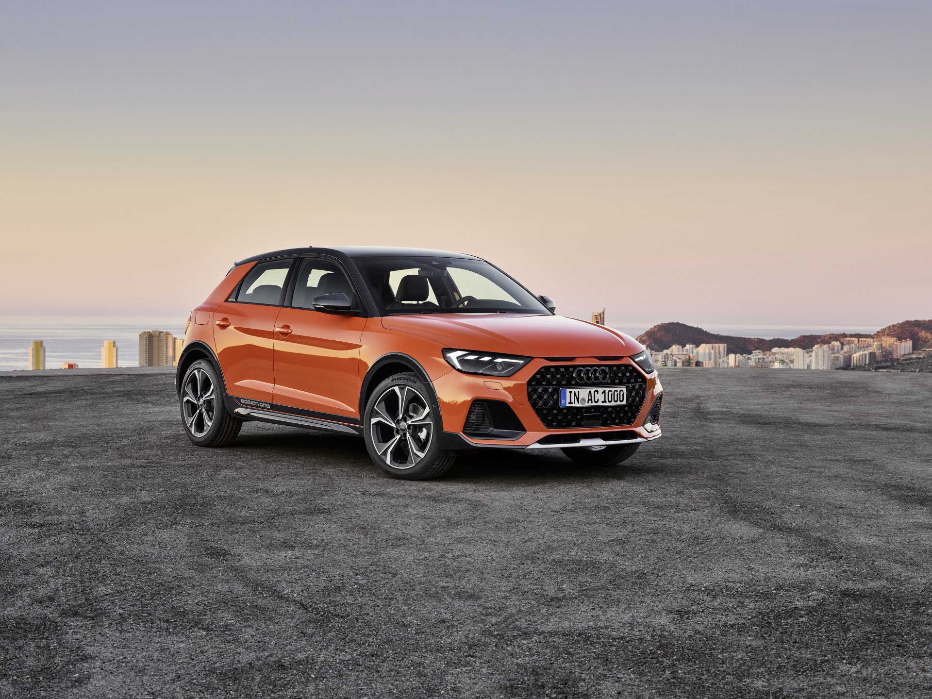 Download Compact Car Orange Car Car Audi Vehicle Audi A1 4k Ultra HD Wallpaper