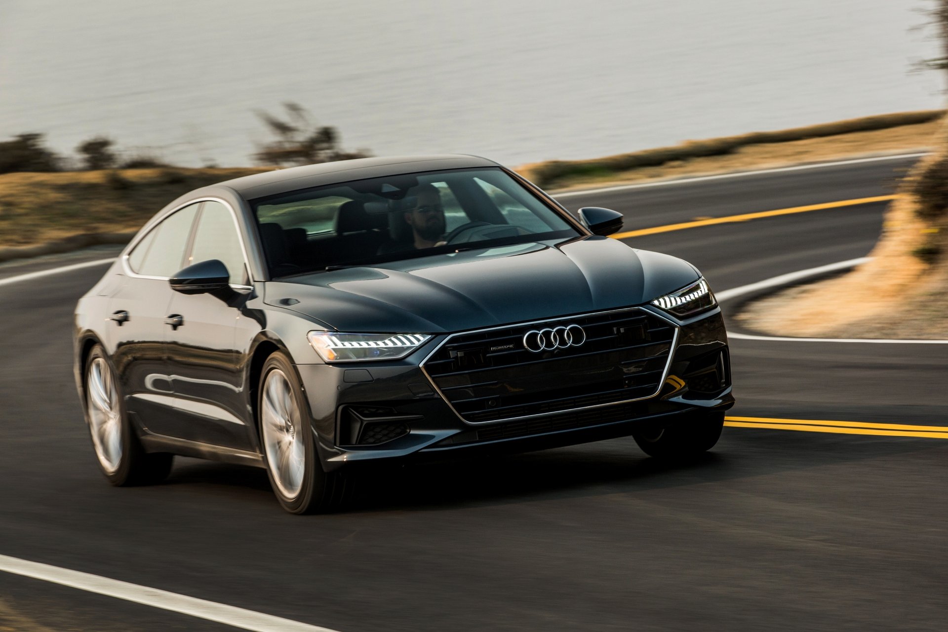 Download Black Car Car Audi Vehicle Audi A7 4k Ultra HD Wallpaper