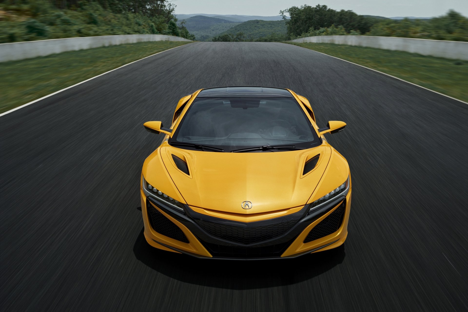 Download Supercar Yellow Car Car Acura Vehicle Acura NSX 4k Ultra HD Wallpaper