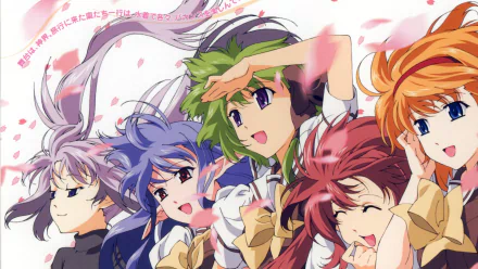 Lisianthus (Shuffle!) Nerine (Shuffle!) Primula (Shuffle!) Asa Shigure Kaede Fuyou Anime Shuffle! HD Desktop Wallpaper | Background Image