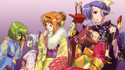 Primula (Shuffle!) Asa Shigure Lisianthus (Shuffle!) Nerine (Shuffle!) Kaede Fuyou Anime Shuffle! HD Desktop Wallpaper | Background Image