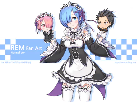 Subaru Natsuki Ram (Re:ZERO) Rem (Re:ZERO) Anime Re:Zero - Starting Life in Another World HD Desktop Wallpaper | Background Image
