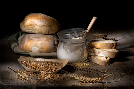 flour still life food bread HD Desktop Wallpaper | Background Image