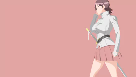 minimalist Yuko Sagiri Anime Triage X minimalist anime HD Desktop Wallpaper | Background Image