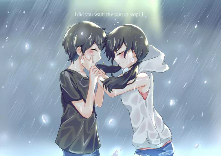 Hodaka Morishima Hina Amano Anime Weathering with You HD Desktop Wallpaper | Background Image