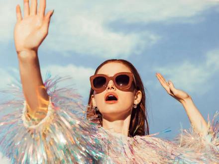 sunglasses redhead American actress Celebrity Madelaine Petsch HD Desktop Wallpaper | Background Image