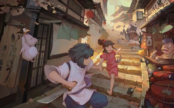 Anime Spirited Away Chihiro Haku HD Wallpaper | Background Image