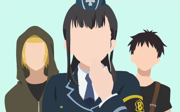  Fire Force Minimalist Wallpaper for Dekstop