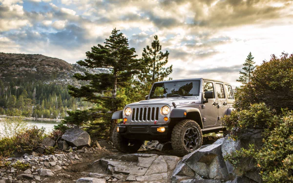 Jeep Wrangler Rubicon off-road SUV 4x4 silver car car Jeep vehicle Jeep Wrangler HD Desktop Wallpaper | Background Image
