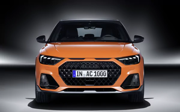 compact car orange car car Audi vehicle Audi A1 HD Desktop Wallpaper | Background Image