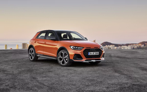 compact car orange car car Audi vehicle Audi A1 HD Desktop Wallpaper | Background Image