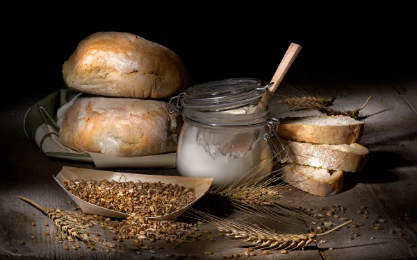 flour still life food bread HD Desktop Wallpaper | Background Image