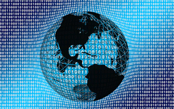binary globe technology artistic HD Desktop Wallpaper | Background Image
