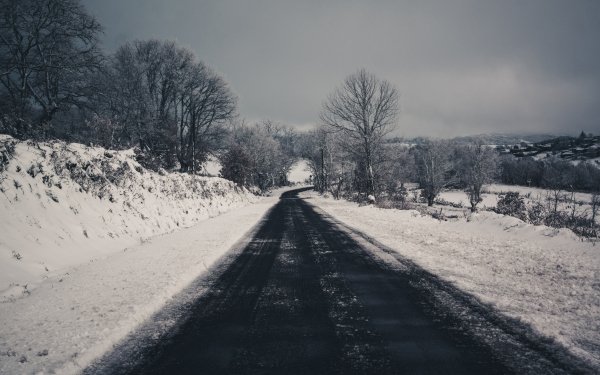 Man Made Road Snow HD Wallpaper | Background Image