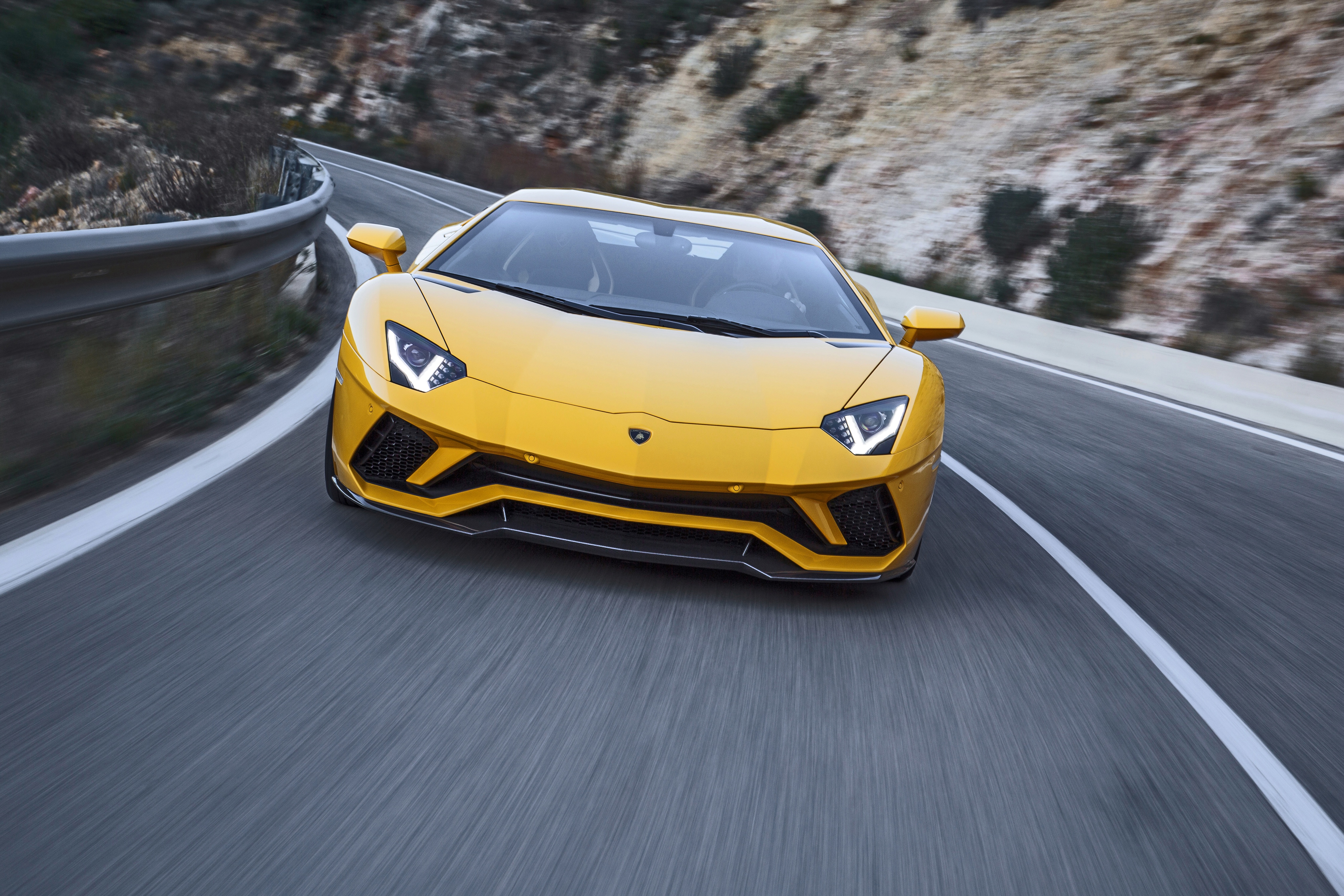 Download Yellow Car Car Lamborghini Aventador Supercar Lamborghini ...