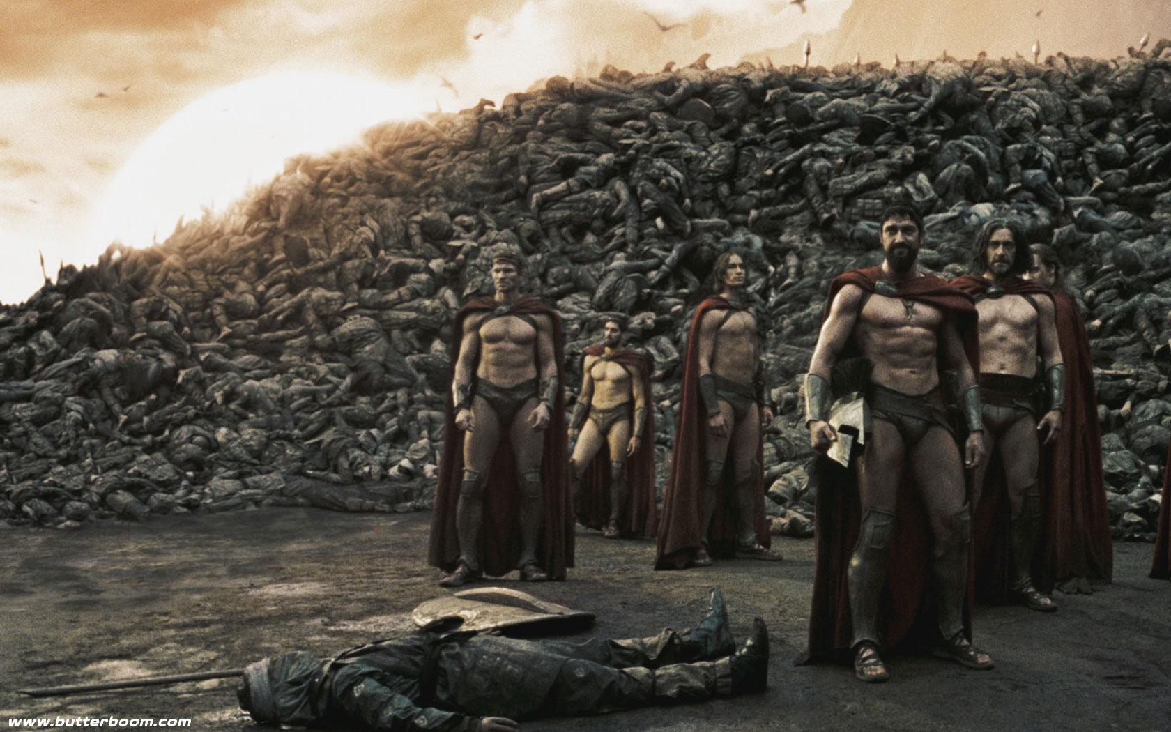 Epic 300 HD Wallpaper Featuring Gerard Butler