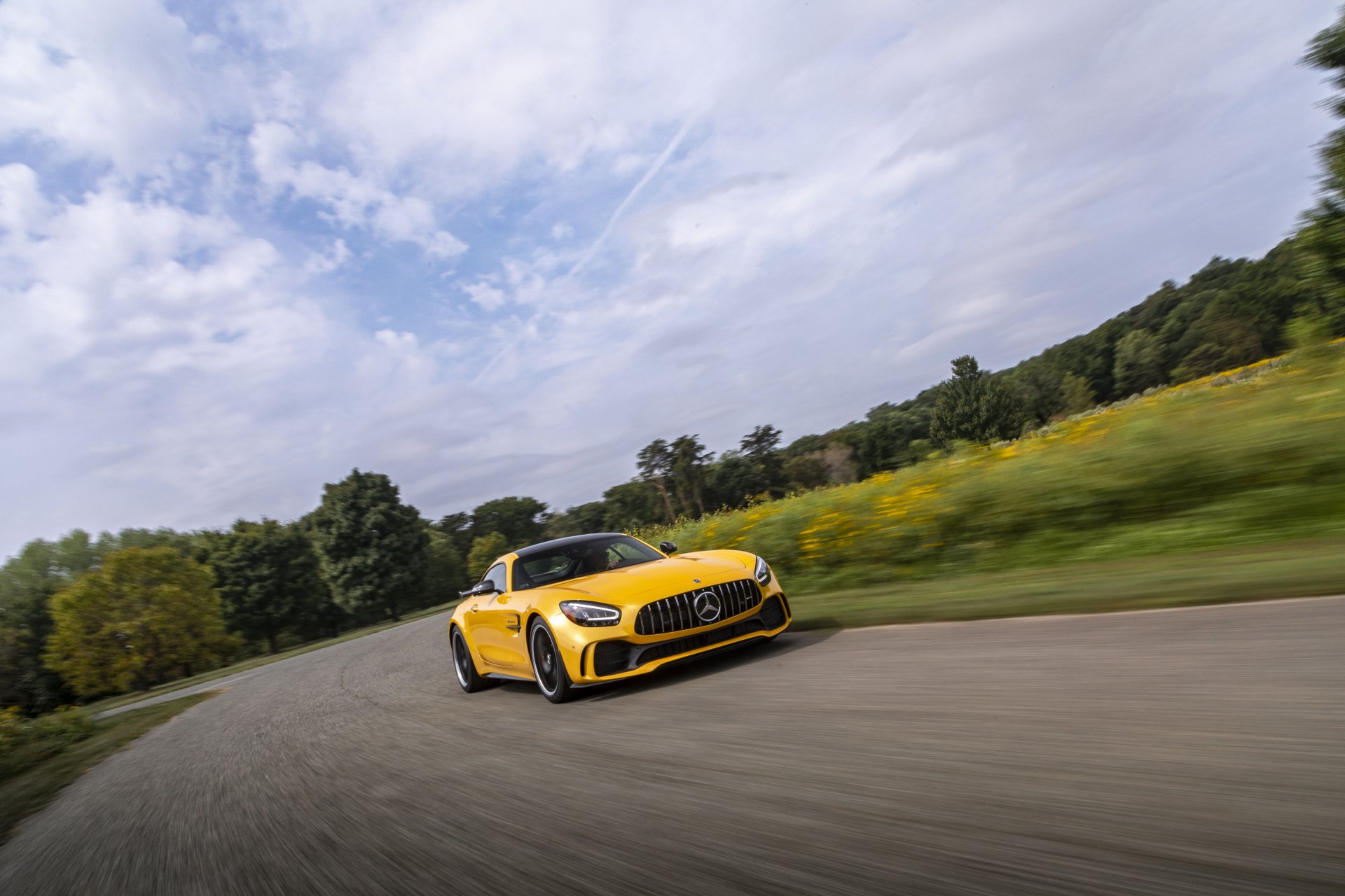 Download Supercar Yellow Car Car Mercedes-Benz Vehicle Mercedes-AMG GT R 4k Ultra HD Wallpaper