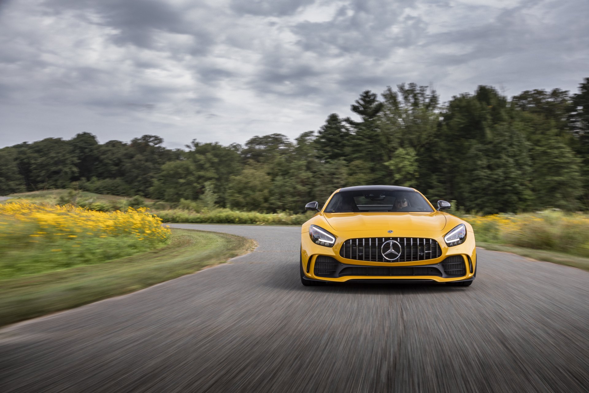 Download Supercar Yellow Car Car Mercedes-Benz Vehicle Mercedes-AMG GT R 4k Ultra HD Wallpaper