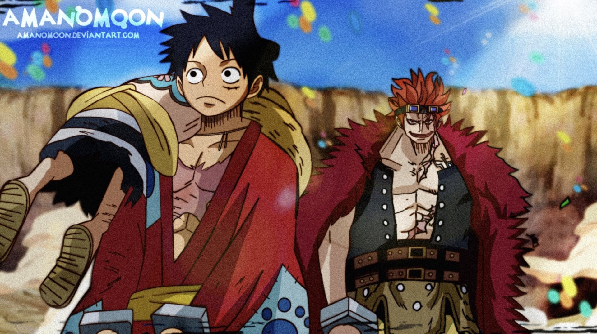 Download Eustass Kid Monkey D. Luffy Anime One Piece HD Wallpaper by ...
