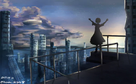 Anime city anime city HD Desktop Wallpaper | Background Image