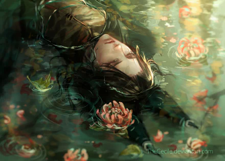 water Anime Original HD Desktop Wallpaper | Background Image