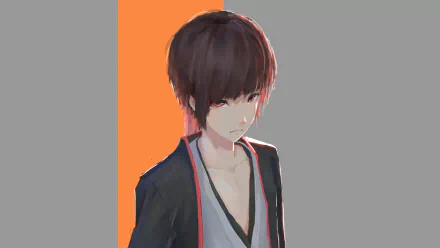 red eyes brown hair Anime Original HD Desktop Wallpaper | Background Image