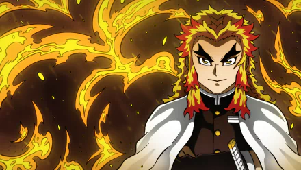 Kyojuro Rengoku Anime Demon Slayer: Kimetsu no Yaiba HD Desktop Wallpaper | Background Image