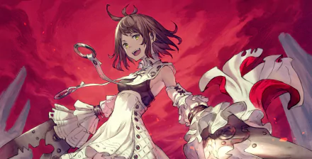 yellow eyes brown hair Anime Original HD Desktop Wallpaper | Background Image