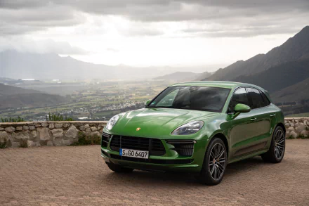 SUV green car car Porsche Porsche Macan vehicle Porsche Macan Turbo HD Desktop Wallpaper | Background Image