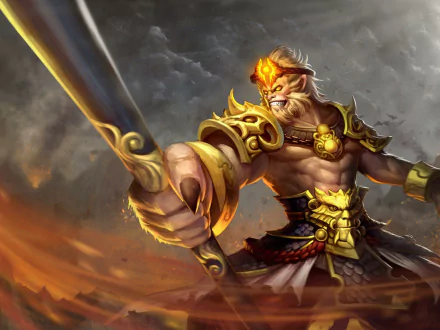 monkey warrior fantasy Sun Wukong fantasy warrior HD Desktop Wallpaper | Background Image