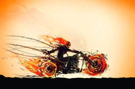 motorcycle Comic Ghost Rider HD Desktop Wallpaper | Background Image
