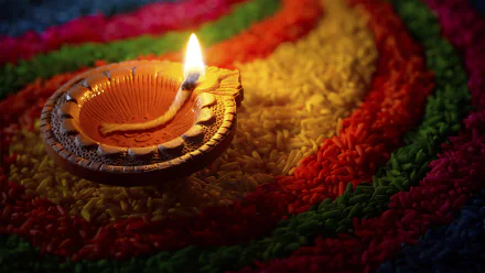 candle religious Diwali HD Desktop Wallpaper | Background Image