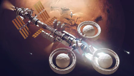 futuristic space Sci Fi space station HD Desktop Wallpaper | Background Image